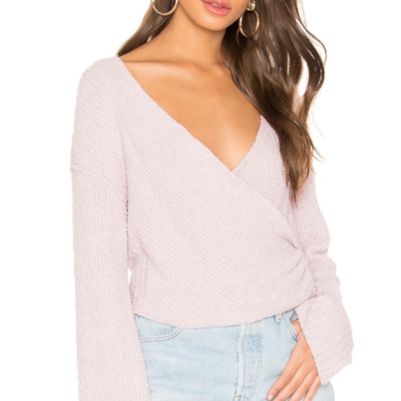 Free People Sweaters - Free People Cozy Chic Sensual Faux Wrap Sweater L